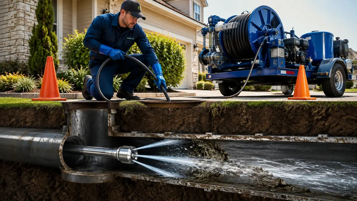 Main Sewer Line Hydro Jet Cleaning in Oak Park